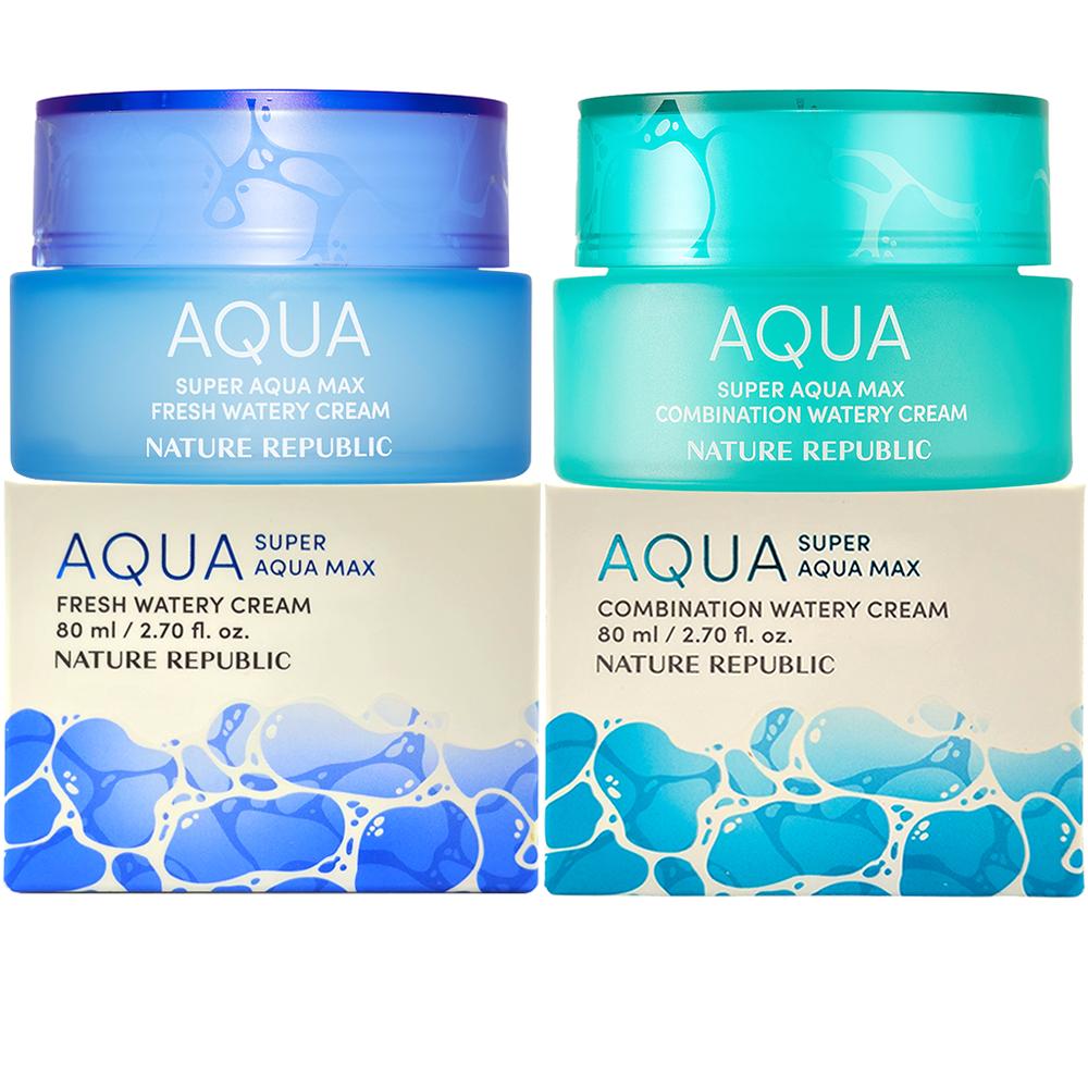 Nature Republic Super Aqua Max (Mieszany / Świeży / Wilgotny) Krem Wodny 80ml