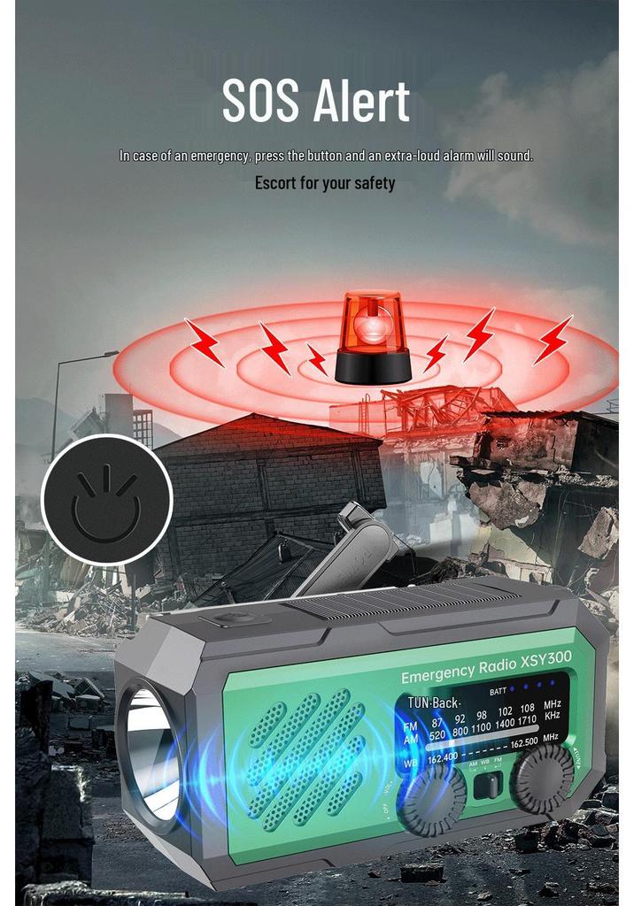 Multifunctional Outdoor Emergency Flashlight Radio