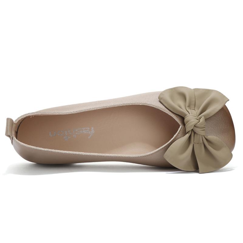 Flache Schuhe Damen 2025 Frühling neu eckige Zehenpartie flacher Ausschnitt Schleife Damen Einzelschuhe bequem weiche Sohle keine müden Füße Eierrollen-Schuhe