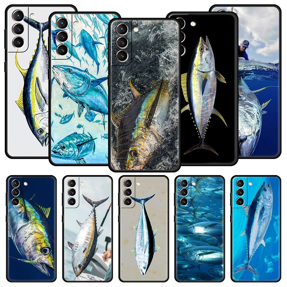 Bluefin Tuna Phone Case For Samsung Galaxy S24 S23 S22 S20 Ultra S21 FE 5G S10 S9 Plus S10E S8 Soft Silicone Cover
