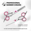 Pink Cap Stainless Steel Professional Barber Thinning Scissors for Bangs and Hair Salon Use