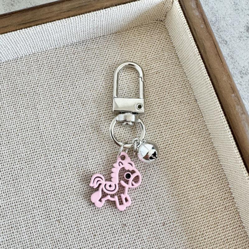 

Cute Colorful Hollow Out Pony Pendant Alloy Keychain Minimalist Creative Animal Horses Backpack Decoration Pendant Accessories A4