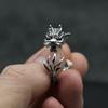 1Pc Retro Thai Silver Ring Male Qinglong Faucet Ring Domineering Personality Chinese Style Jewelry Wenwan Chinese Dragon