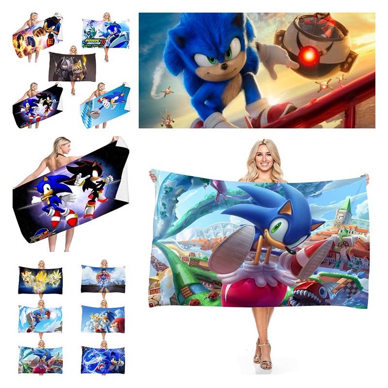 Sonic The Hedgehog Beach Towel Ultra-fine Fiber Fast-drying Super-absorbent