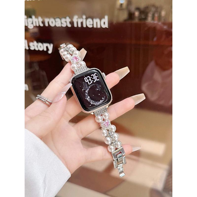Butterfly Clover Heart Pearl Watch Strap for Huawei, Xiaomi, Apple Watch, iWatch