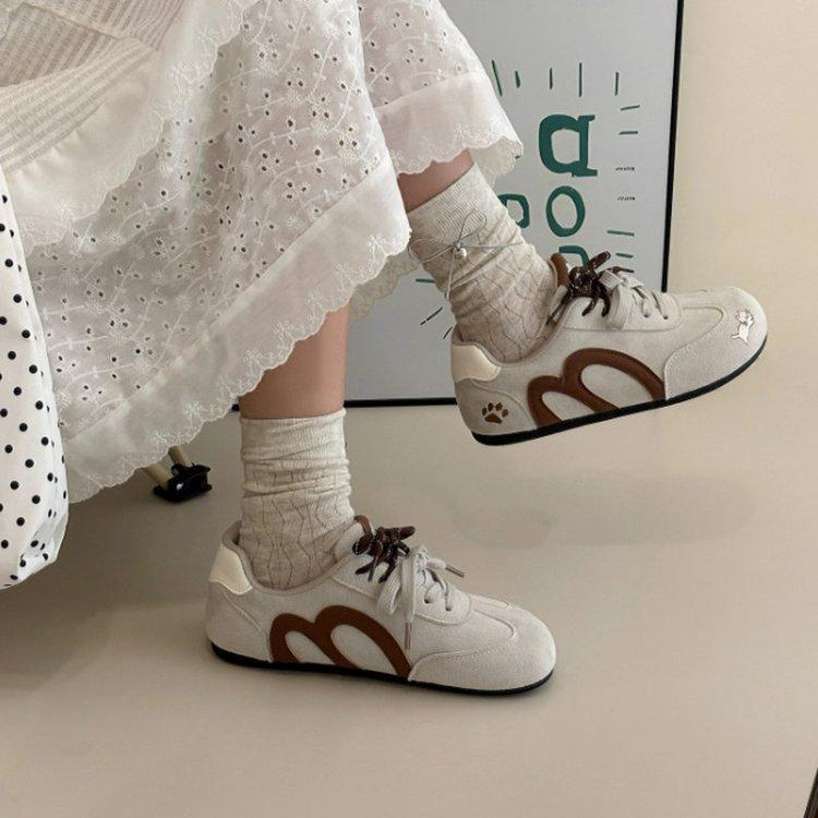 Korean version ins red German training shoes women's autumn 2025 new sports shoes niche retro versatile casual board shoes