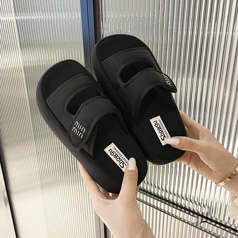 Thick-soled Velcro One-word Cool Slippers for Women To Wear In the Summer of 2025 New Fashionable Versatile with Skirts Beach Slippers