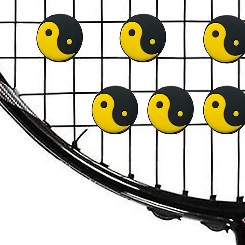 Tennis Racket Vibration Dampeners Silicone Anti-Vibration Tennis Shockproof Absorber Smile Face Shock Pad Accessories Random
