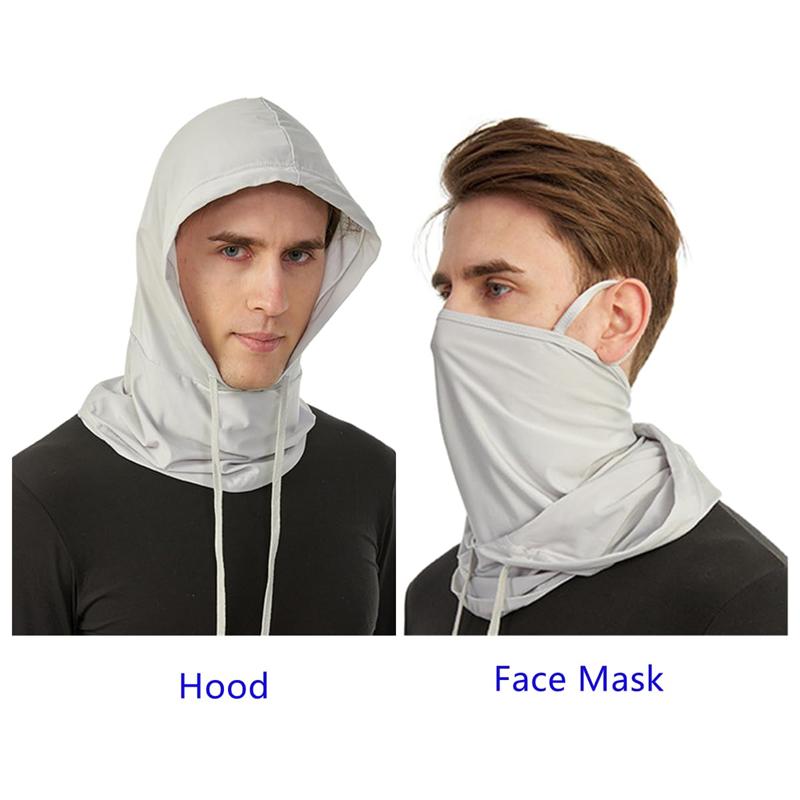 Sun UV Protection hat Breathable sun shield full face Ice silk bib Summer driving veil riding scarf Neck protection