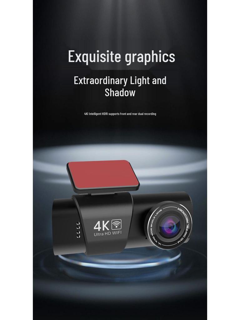 K309 4K Dual-Objektiv Dashcam mit Infrarot-Nachtsicht, WLAN und GPS