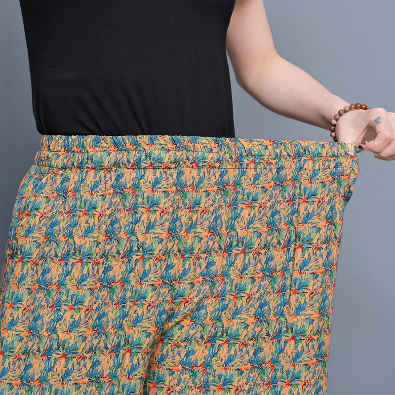 Sommer-Hosen mit weitem Bein für Damen Vintage Kleidung Übergröße Locker Lässig High Waist Hosen