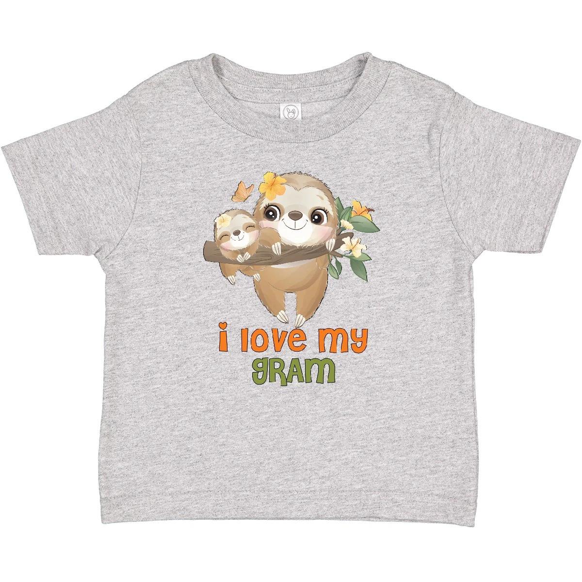 Inktastic Sloth I Love My Gram Baby T-Shirt Grandchild Grandmother Grandchildren 120