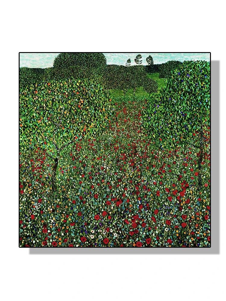 Gustav Klimt słynne obrazy kwiaty plakat z krajobrazem płótno malarstwo klasyczna reprodukcja Wall Art do pokoju Home Decor