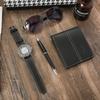 New Men's Suit Fashion Trend Quartz Watch   Pen   Sunglasses   Wallet Business Gift 4-piece Set Gift Box