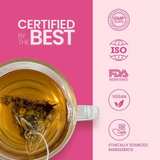 Smartveda Women's Wellness Tea | Herbal Tea Blend with Shatavari, Cinnamon, Ashoka, Chamomile, 15+ Herbs | 20 Tea Bags