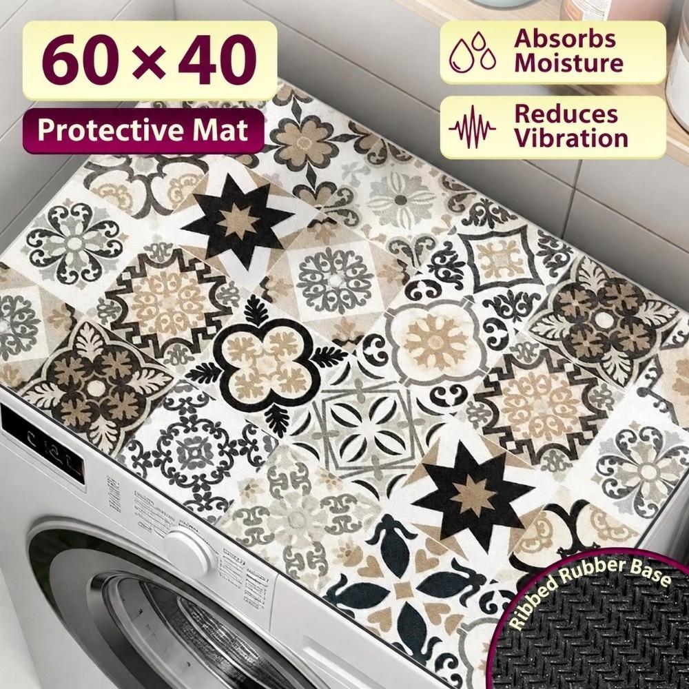 Absorbent Washing Machine Top Protector Pad Non Slip Bathroom Carpet Home
