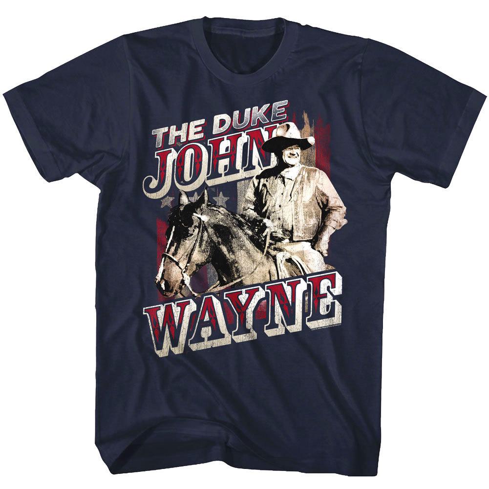 John Wayne The Duke on Horseback Men T Shirt Western Cowboy Hero Legend Icon S