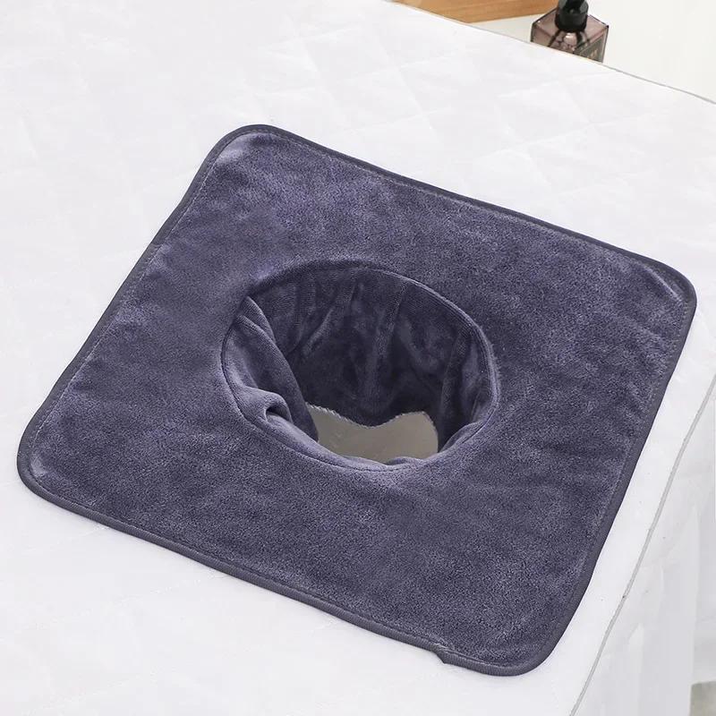 1 Stück verdickte Schönheits-SPA-Massageliege Planking Gesichtstuch mit Loch Bett-Bandana 35x35cm