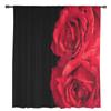 Red Rose Flower Black Tulle Curtains For Living Room Print Sheer Voile Curtain Bedroom Window Screening Drapes Blinds Home Decor