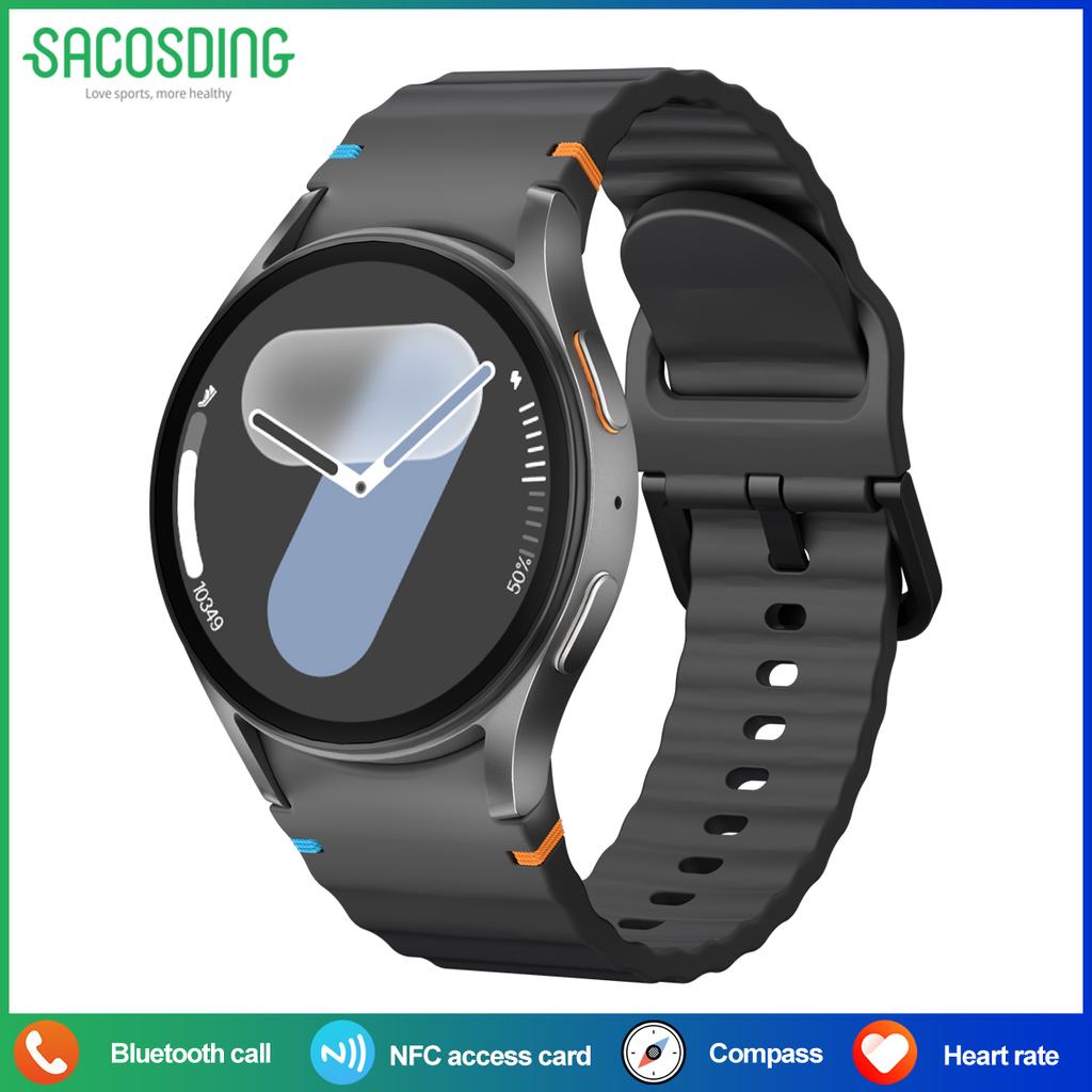 SACOSDING Watch7 Mini GPS Track Compass Smart Watch Men Amoled Always on Display Clock BT Talk Smart Watch Woman Man Gift