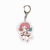 Demon Slayer Anime Acrylic Transparent Keychain Cute Accessories Food Theme Pendant Charm Decor Gift Fans Collection for Carry Mini Lightweight