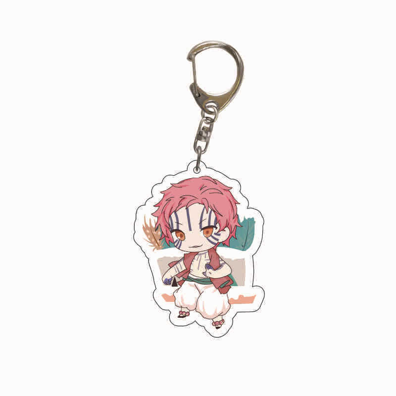 Demon Slayer Anime Acrylic Transparent Keychain Cute Accessories Food Theme Pendant Charm Decor Gift Fans Collection for Carry Mini Lightweight