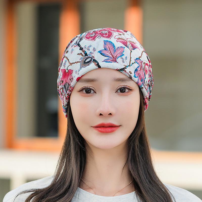 Spring And Summer Package Set Turban Cap Fashion Printing Bald Head Chemotherapy Cap Thin Section Pregnant Woman Monthly Hat Women's Hat