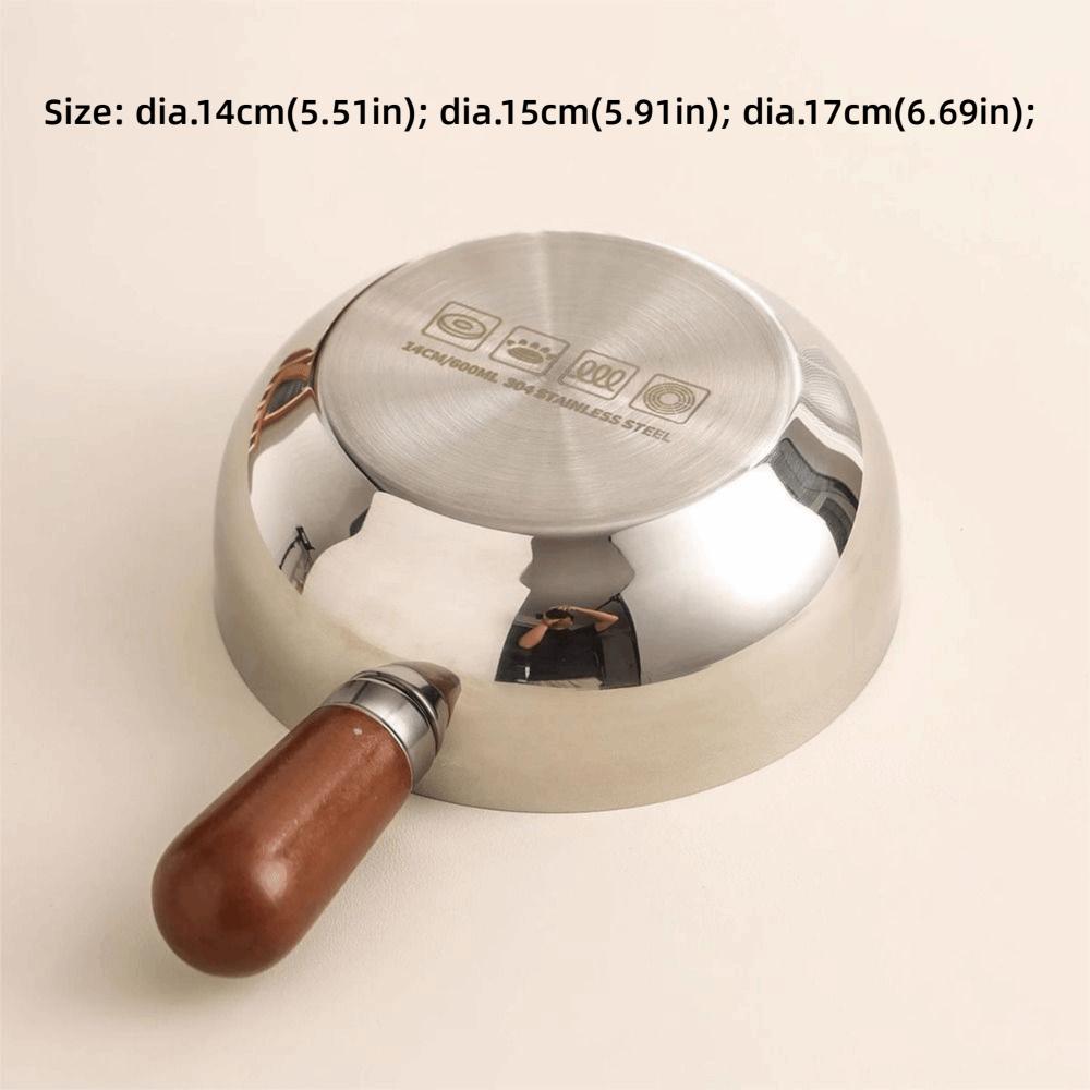 304 Stainless Steel Small Cookware Removable Handle Bowl Mixing Bowl Simple Salad Bowl  Universal