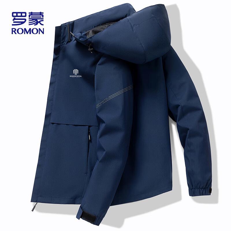 ROMON Men's Autumn Hooded Business Casual Jacket E29