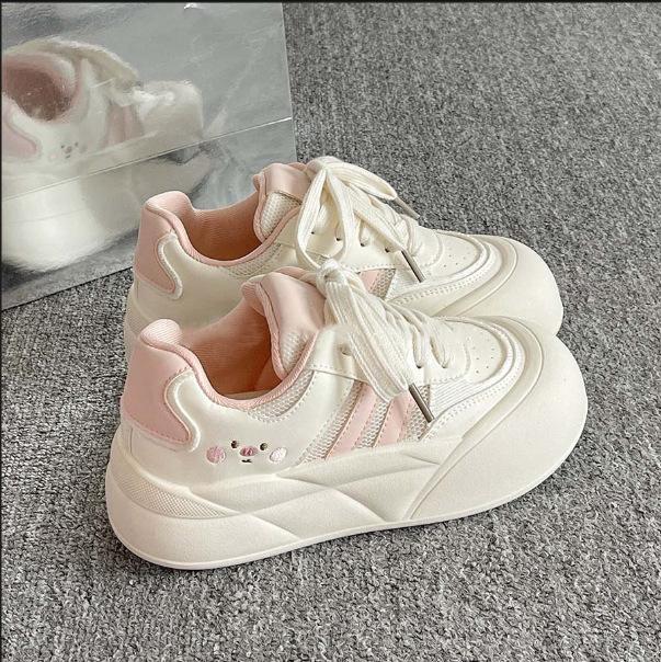 

Little white shoes women s summer mesh breathable new girls with skirts thick-soled versatile casual sports board shoes 35