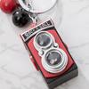 Keychain Lightweight Portable LED Sound Light Design Retro Camera Shape Key Chain Bag Backpack Keyring Pendant Accessory