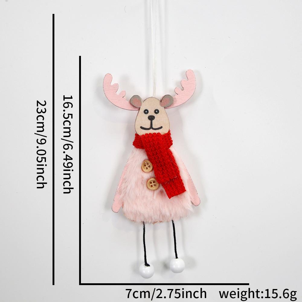 

Unique Cute Wooden Reindeer Ornaments For Eyecatching Christmas Tree Decor Holiday Pink Deer Pendant