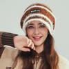 New Style Loose Dandy Hat Lazy Style Fashion Stripes Beanie Hat Sweet Winter Hats For Women Streetwear Knit Hats For Girl