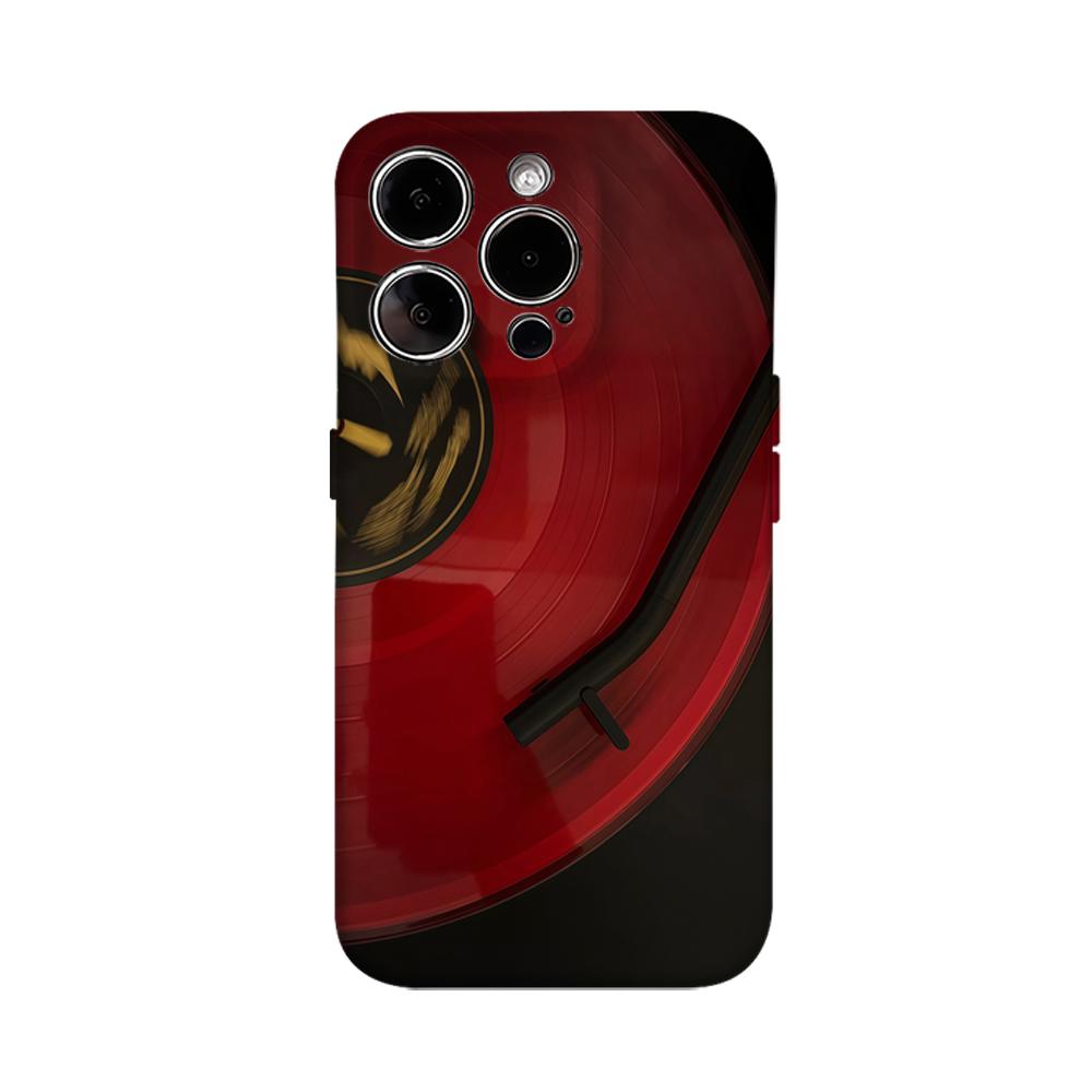 

Red Vinyl Record Phone Case for IPhone 16 15 14 13 12 11 X XS XR XSMAX 7 8 Pro Max Plus Double-layer Back Cover IPHONE13MINI