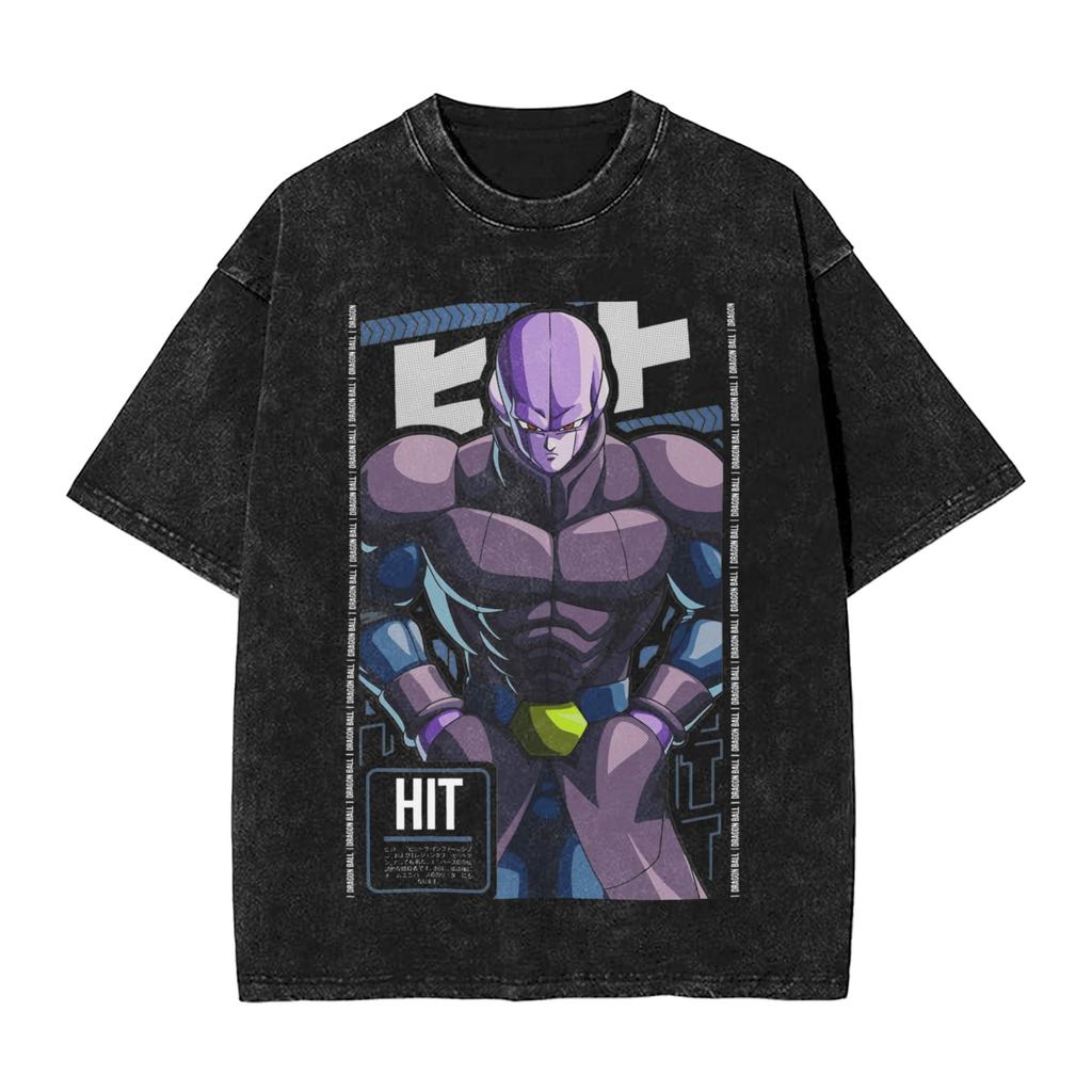 Dragon Ball Saiyan Gym T Shirts Hip Hop Washed Harajuku TShirts Anime Dbz Vintage for Men Women Streetwear Summer Tee Shirt