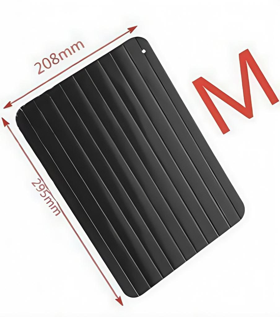 Quick Defrosting Tray for Frozen Meat Fish Vegetables Non-Electric Aluminum Thawing Non-Stick Surface High Thermal Conductivity