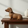 Dachshund Resin Figurine Detailed Craftsmanship Statue for Living Room