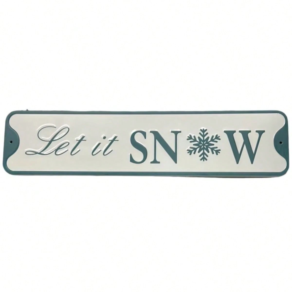 

Rustic Metal Let It Snow Sign Outdoor Christmas Wall Art Holiday Decor 10x40 різнокольоровий