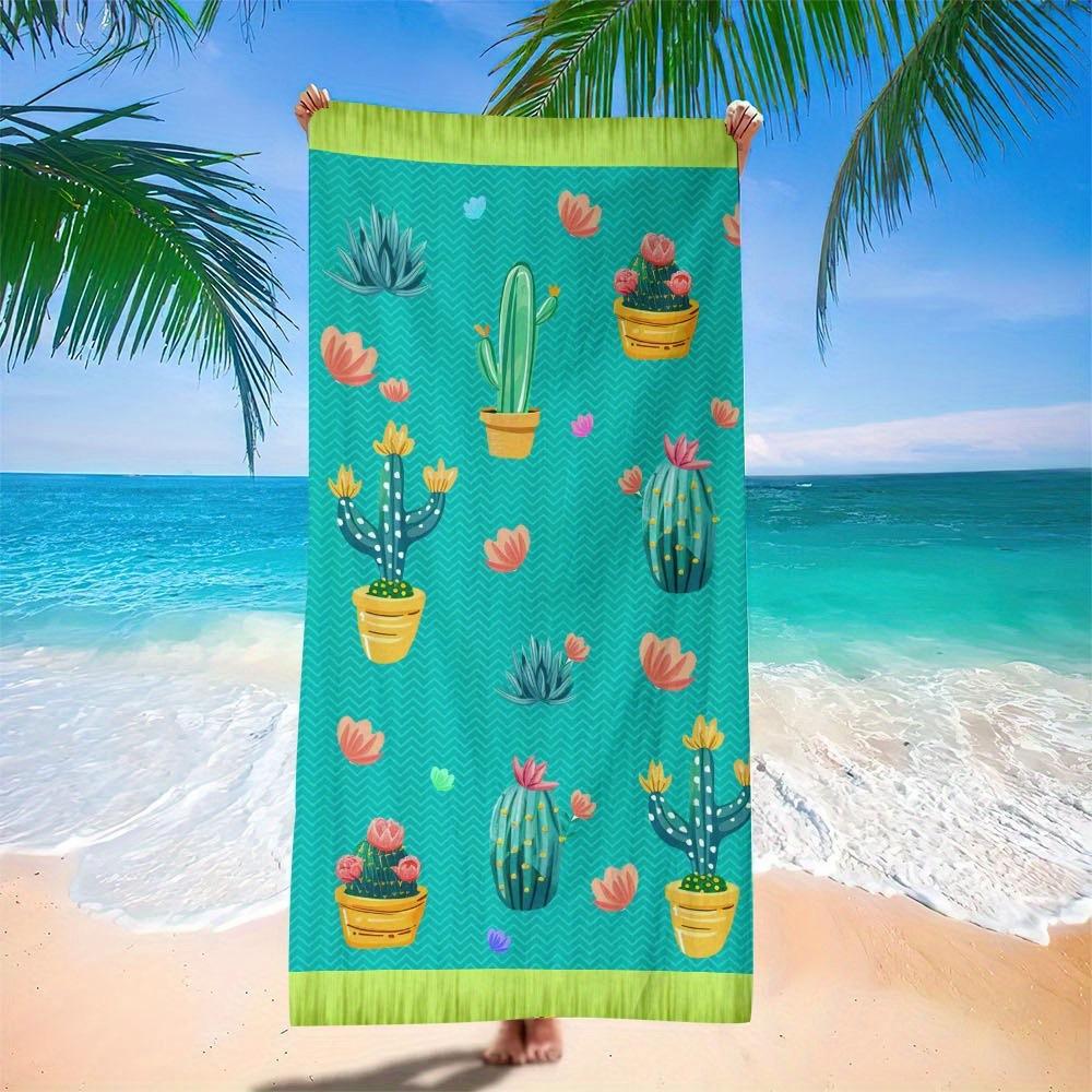 Leopard Print Sunflower Beach Towel Glitter & Animal Pattern Quick Dry Absorbent Towel 50x100cm