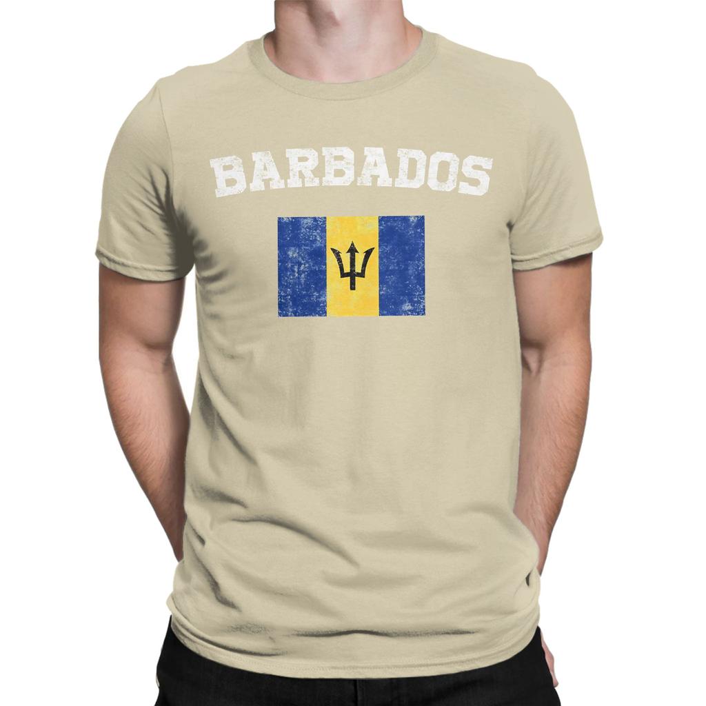 Unisex Wounisex Graphic Print Barbados Flag Barbadian T Shirt Tee 100 Cotton Tshirts Clothes