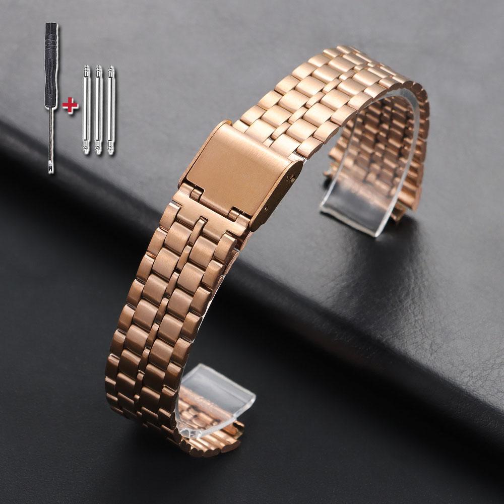 Stainless Steel Strap 18mm for Casio Watchband for F91W F84 F105 F108 A158 A168 AE1200/1300 B650 AQ230 Metal Ultra-thin Bracelet