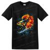 Betta Fish T Shirt Colorful Tropical Aquarium Art Water Splash Graphic Tee