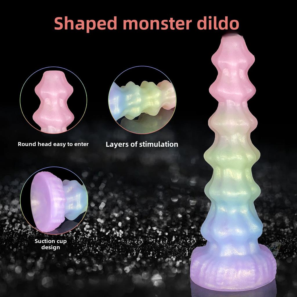 Alien Pagoda Dildo Female Masturbator Liquid Silicone Dildo Rear Anal Plugs Adult Sex Toys Male Anal Plugs