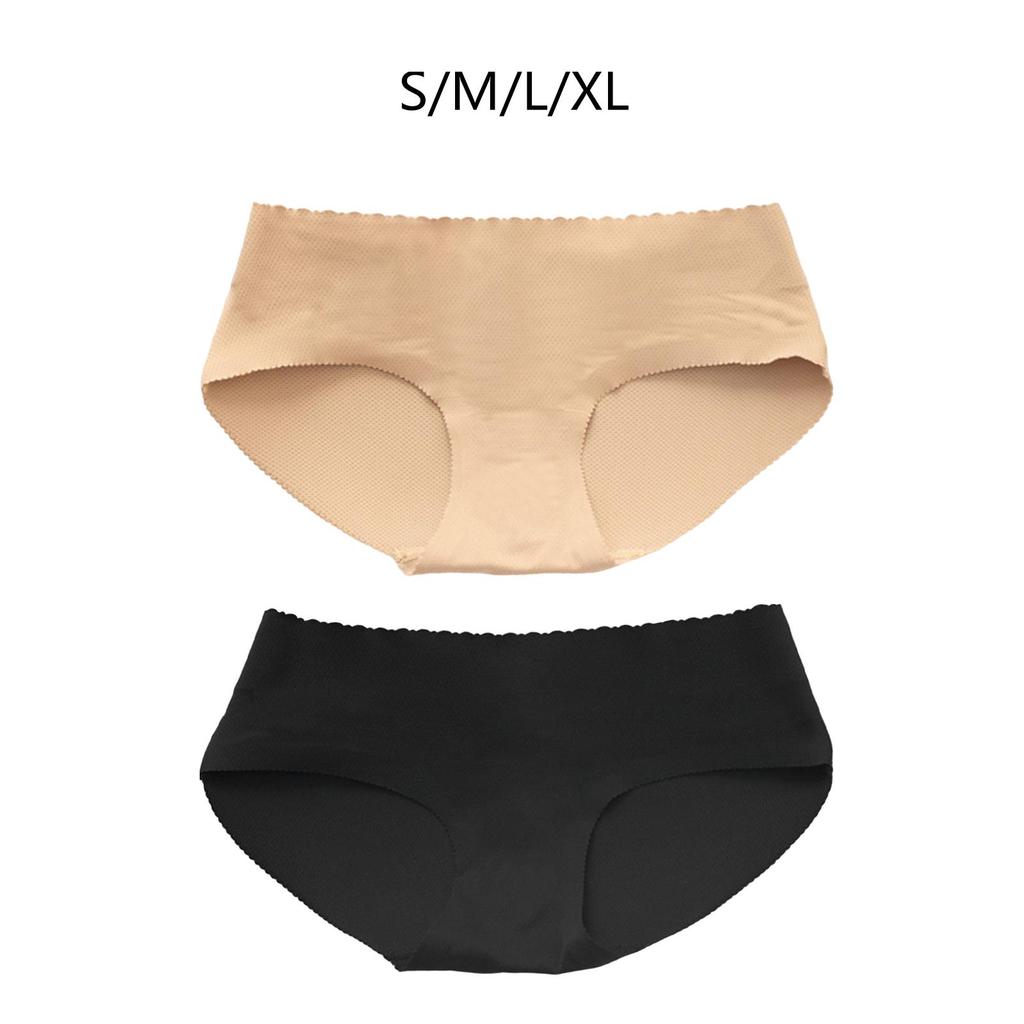 Hip Lifting Panties Women Padded Padding Low Waist ocks , S Size Black