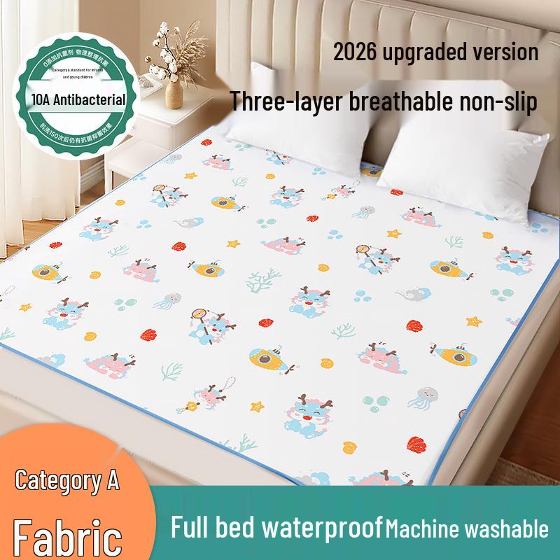 Double-Sided Antibacterial Waterproof Baby Changing Pad - Large, Thick, and Reusable