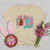 Oh for Peeps Sake Easter Tshirts Cute Bunny Leopard Print Crew Neck Tshirt Cartoon Rabbit Womens Easter Day Classic Tops Tees