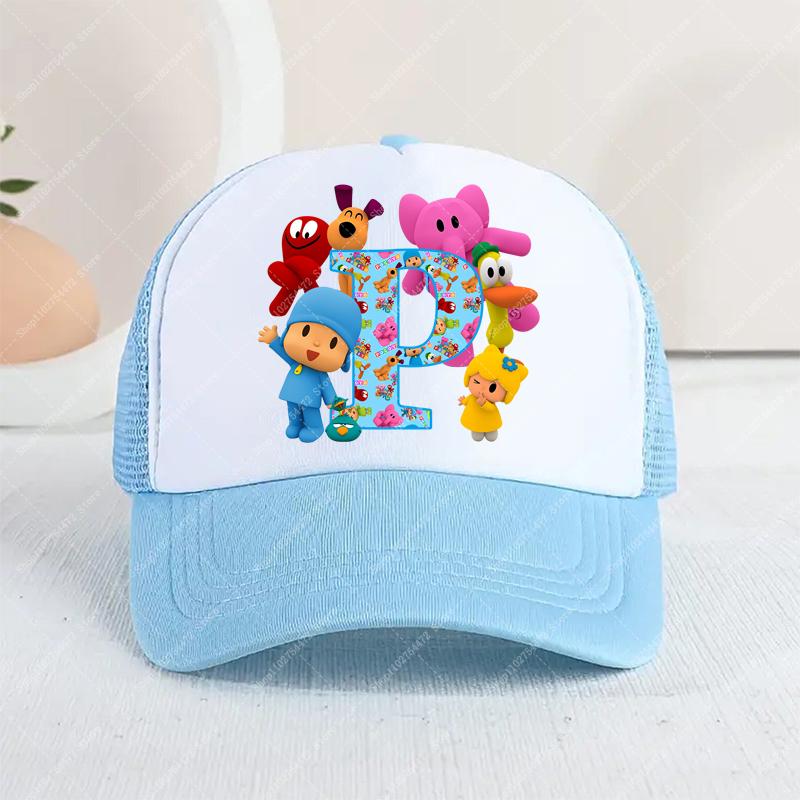 Kids Cartoon Cute Caps Summer Casual Sunbonnet Pocoyoed Anime Printed Baseball Cap for Boy Girl Children Hat Birthday Gifts