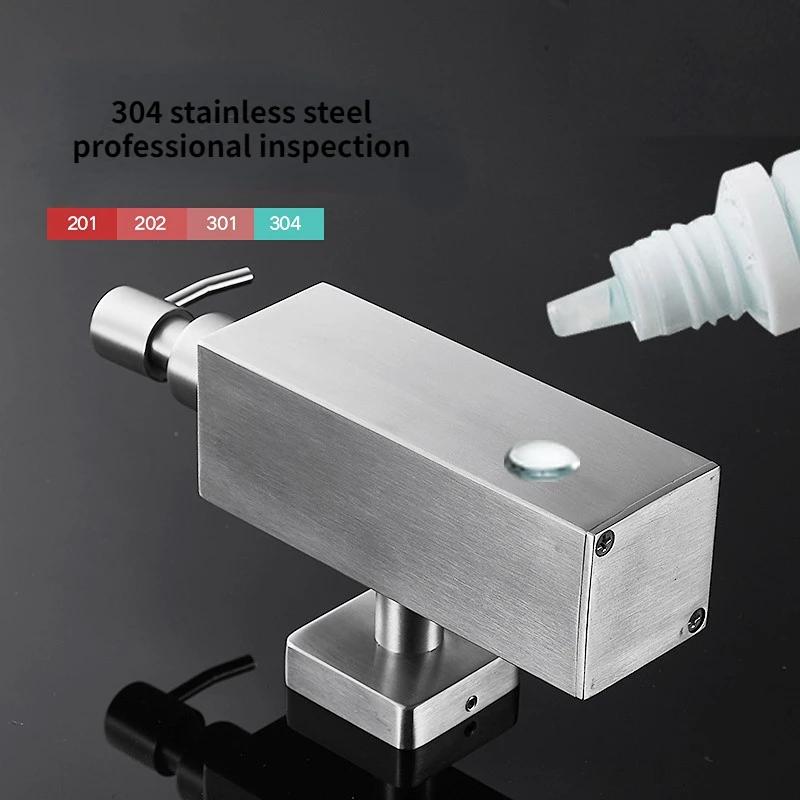 Dispenser de săpun din oțel inoxidabil 304, montat pe perete, 200 ml, dozator de săpun lichid pentru hotel, dozator de săpun de mână, accesorii pentru baie