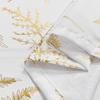 1pc White Sheer Curtains with Golden and Silvery Vine Branches, Light Filtering, Privacy, Easy To Install. Suitable for Hotels, Offices, Schools