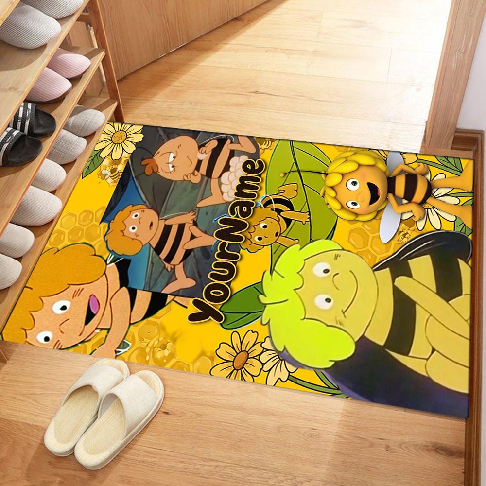 Biene Maja Customize Your Name Area Rug Perfect for Foyer Kitchen Balcony Dining Room Anti-slip Rug Office home decor
